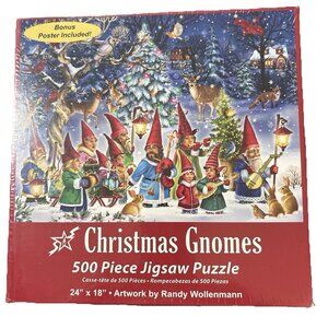 Vermont Christmas Company Puzzle Christmas Gnomes 500pc. NEW Sealed In Box
